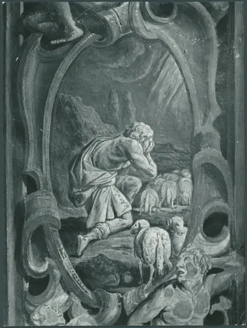 Ottino Pasquale (Pasqualotto) - sec. XVII - Scene bibliche: Storie della vita di Mosè (Mosè e il roveto ardente)