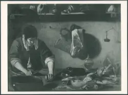 Pensionante del Saraceni - sec. XVII - Interno di cucina con cuoco