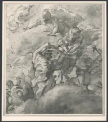 Scena mitologica (Mercurio ed Ercole infante?)