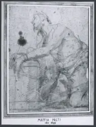 Figura maschile inginocchiata