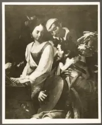 Preti Mattia (Cavalier Calabrese) - sec. XVII - Concerto e zingara che legge la mano
