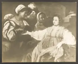 Régnier Nicolas (Renieri) - sec. XVII - Zingara che legge la mano