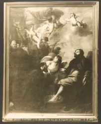 Sant'Agostino lava i piedi di Cristo nelle vesti di pellegrino