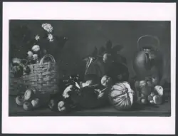 Natura morta con fiori, frutta e due anatre