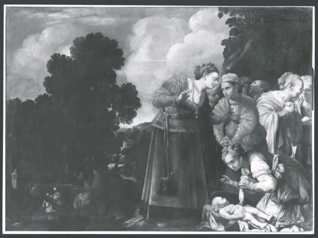 Saraceni Carlo - sec. XVII - Mosè salvato dalle acque