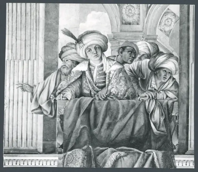 Saraceni Carlo - sec. XVII - Figure a una balconata