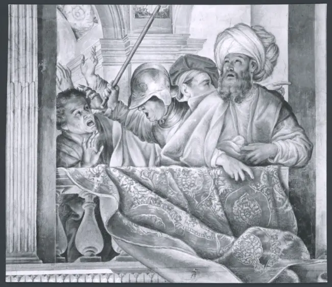 Saraceni Carlo - sec. XVII - Figure a una balconata