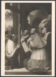 Sant'Ugone, san Brunone e san Carlo Borromeo durante la peste di Milano