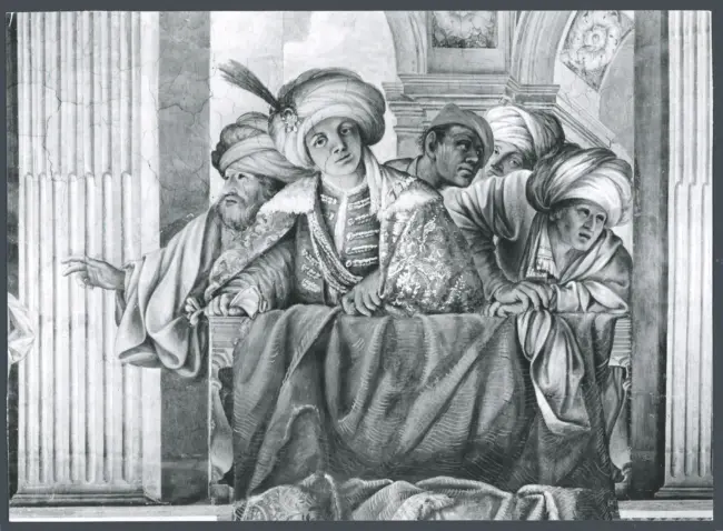 Saraceni Carlo - sec. XVII - Figure a una balconata