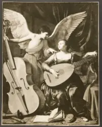 Saraceni Carlo - sec. XVII - Santa Cecilia e un angelo