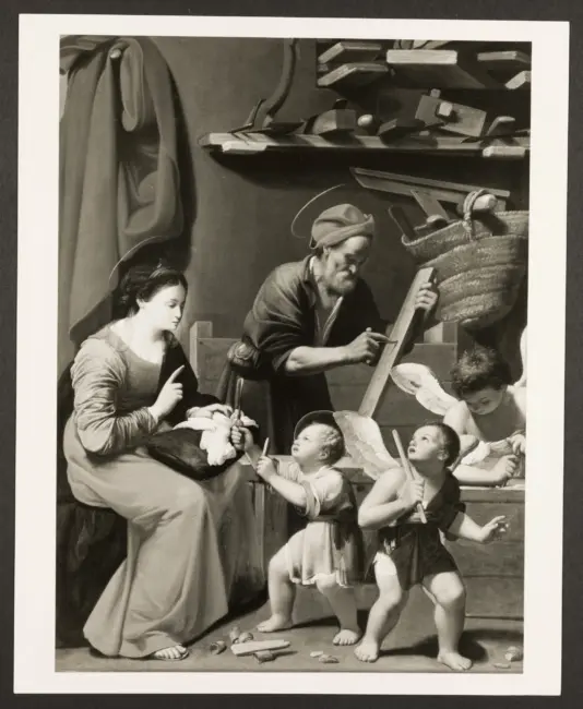 Carlo Saraceni. The Holy Family in the Carpenter Shop