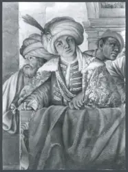 Saraceni Carlo - sec. XVII - Figure a una balconata