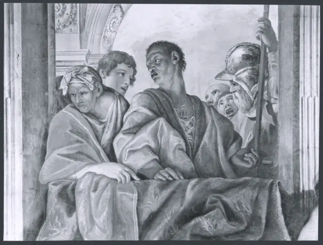Saraceni Carlo - sec. XVII - Figure a una balconata