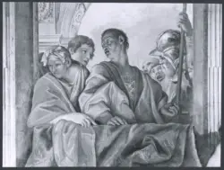 Saraceni Carlo - sec. XVII - Figure a una balconata