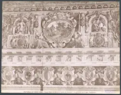 Roma - Palazzo Reale del Quirinale. Salone dei Corazzieri - un particolare del Fregio. (Lanfranco).