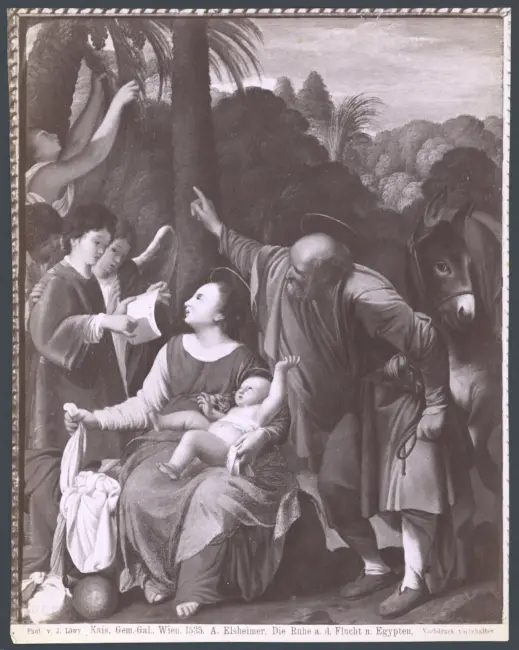 Kais. Gem.-Gal., Wien. 1535. A. Elsheimer. Die Ruhe a. d. Flucht n. Egypten.