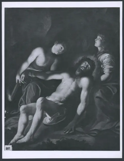 Seghers Gerard (rapporto con) - sec. XVII - Cristo morto sorretto da due angeli