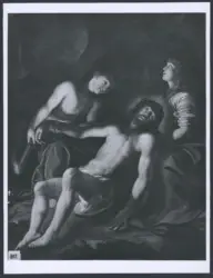 Cristo morto sorretto da due angeli