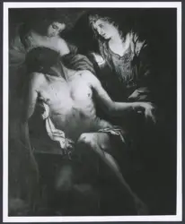 Cristo morto sorretto da due angeli