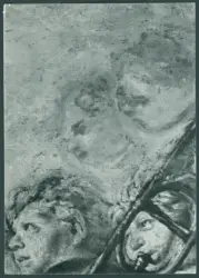 Serodine Giovanni - sec. XVII - Incoronazione di Maria Vergine e il velo della Veronica esposto tra san Pietro, san Paolo, san Giovanni Evangelista, sant'Antonio Abate, san Carlo Borromeo e san Sebastiano