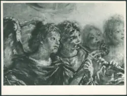 Serodine Giovanni - sec. XVII - Incoronazione di Maria Vergine e il velo della Veronica esposto tra san Pietro, san Paolo, san Giovanni Evangelista, sant'Antonio Abate, san Carlo Borromeo e san Sebastiano