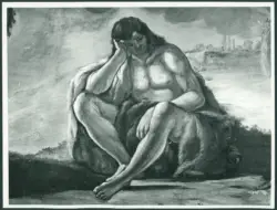 Serodine Giovanni - XVII - Immacolata Concezione con arcangeli, angeli, personaggi biblici, profeti e santi: Adamo