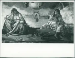 Serodine Giovanni - XVII - Immacolata Concezione con arcangeli, angeli, personaggi biblici, profeti e santi: Adamo ed Eva
