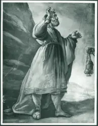 Serodine Giovanni - XVII - Immacolata Concezione con arcangeli, angeli, personaggi biblici, profeti e santi: profeta