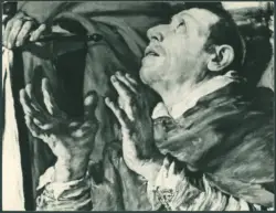 Serodine Giovanni - sec. XVII - Incoronazione di Maria Vergine e il velo della Veronica esposto tra san Pietro, san Paolo, san Giovanni Evangelista, sant'Antonio Abate, san Carlo Borromeo e san Sebastiano
