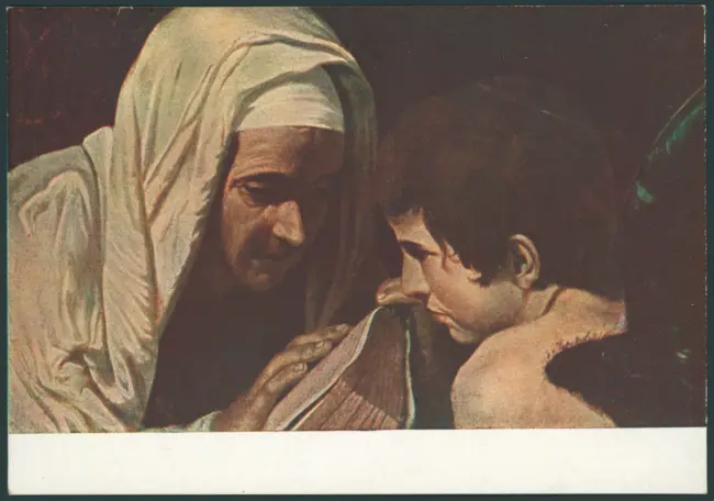 Michelangelo da Caravaggio - L'Educazione dell'Angelo. Raccolta Vittorio Gnecchi-Ruscone - Milano