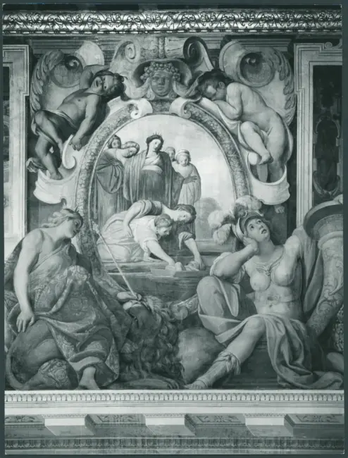Galli Giovanni Antonio (Spadarino) (?) - sec. XVII - Scene bibliche: Mosè salvato dalle acque