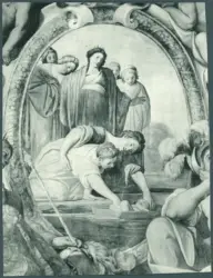 Galli Giovanni Antonio (Spadarino) (?) - sec. XVII - Scene bibliche: Mosè salvato dalle acque