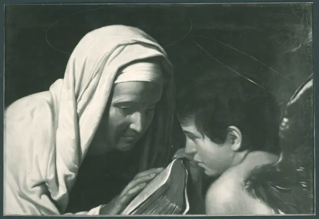 Galli Giovanni Antonio (Spadarino) - sec. XVII - Santa Francesca Romana e l'angelo