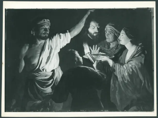 Carnefice presenta a Salomè la testa di san Giovanni Battista