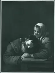 Sweerts Michael - sec. XVII - Vecchio addormentato con fanciulla