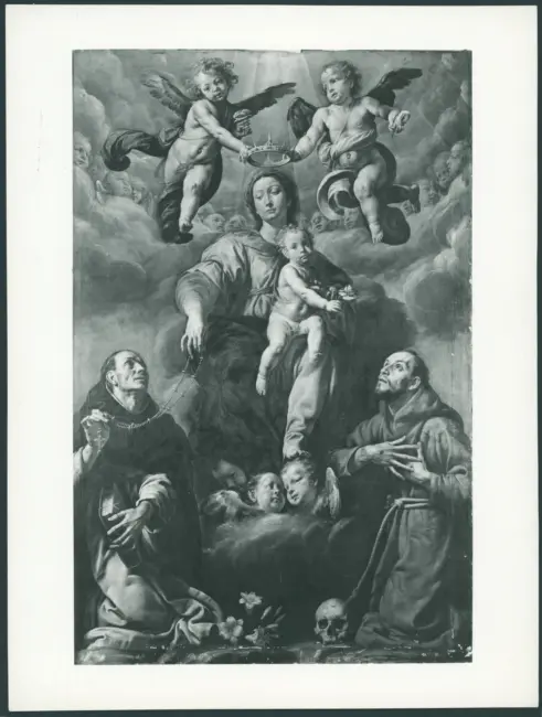 Madonna con Bambino in gloria con san Domenico e san Francesco