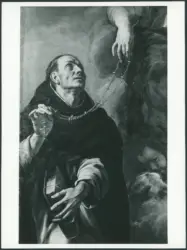 D'Enrico Antonio (Tanzio da Varallo) - sec. XVII - Madonna con Bambino in gloria con san Domenico e san Francesco