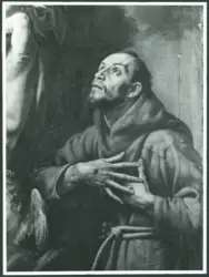 D'Enrico Antonio (Tanzio da Varallo) - sec. XVII - Madonna con Bambino in gloria con san Domenico e san Francesco