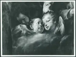 D'Enrico Antonio (Tanzio da Varallo) - sec. XVII - Madonna con Bambino in gloria con san Domenico e san Francesco