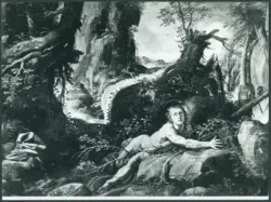 D'Enrico Antonio (Tanzio da Varallo) - sec. XVII - San Benedetto si getta nudo nel cespuglio di rovi