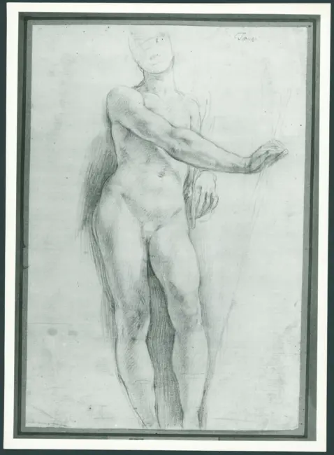 D'Enrico Antonio (Tanzio da Varallo) - sec. XVII - Studio di nudo maschile