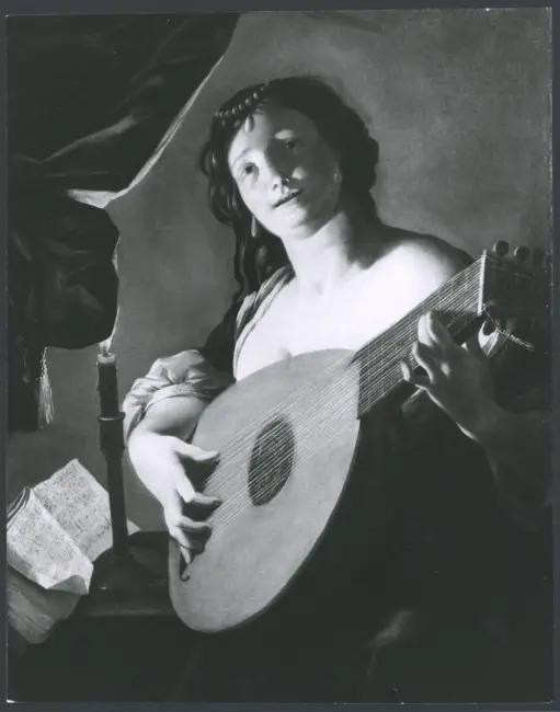 Suonatrice di liuto