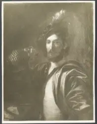 Giovane uomo con fiasco