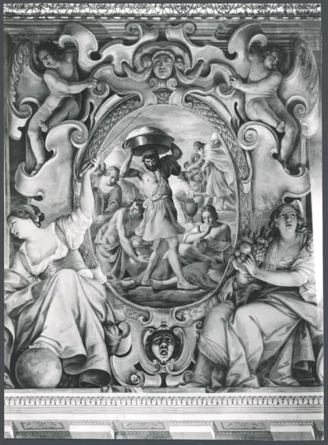 Turchi Alessandro (Orbetto) - sec. XVII - Scene bibliche:  Raccolta della manna