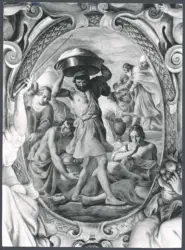 Turchi Alessandro (Orbetto) - sec. XVII - Scene bibliche:  Raccolta della manna