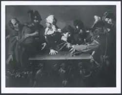 Valentin de Boulogne - sec. XVII - Negazione di san Pietro e giocatori di dadi