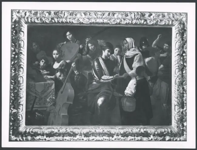 Valentin de Boulogne - sec. XVII - Concerto e zingara che legge la mano