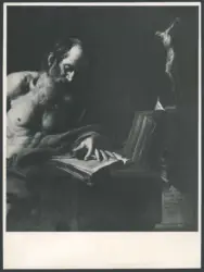 Valentin de Boulogne - sec. XVII - San Girolamo traduce la Bibbia
