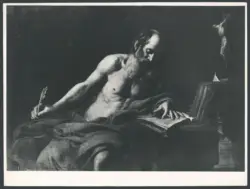 Valentin de Boulogne - sec. XVII - San Girolamo traduce la Bibbia