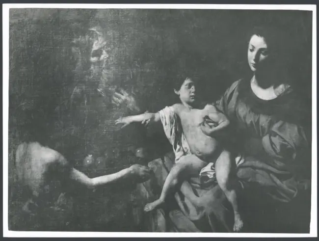 Valentin de Boulogne - sec. XVII - Sacra Famiglia con san Giovannino